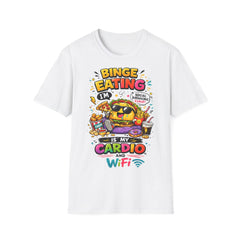 T-Shirt — "Binge Eating: I'm Social Distancing Expert" Funny Pizza & WiFi Comfort Unisex Tee