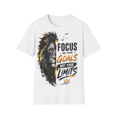Motivational Lion T-Shirt Unisex — "Focus on Your Goals, Not Your Limits"