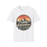 Adventure Calling Unisex T-Shirt — Retro Mountain Graphic Tee