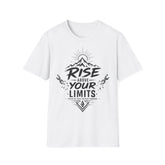 Rise Above Mountain Unisex T‑Shirt — "Rise Above Your Limits" Inspirational Tee