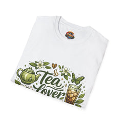 Tea Lover T-Shirt Unisex— Green Tea & Iced Tea Floral Graphic